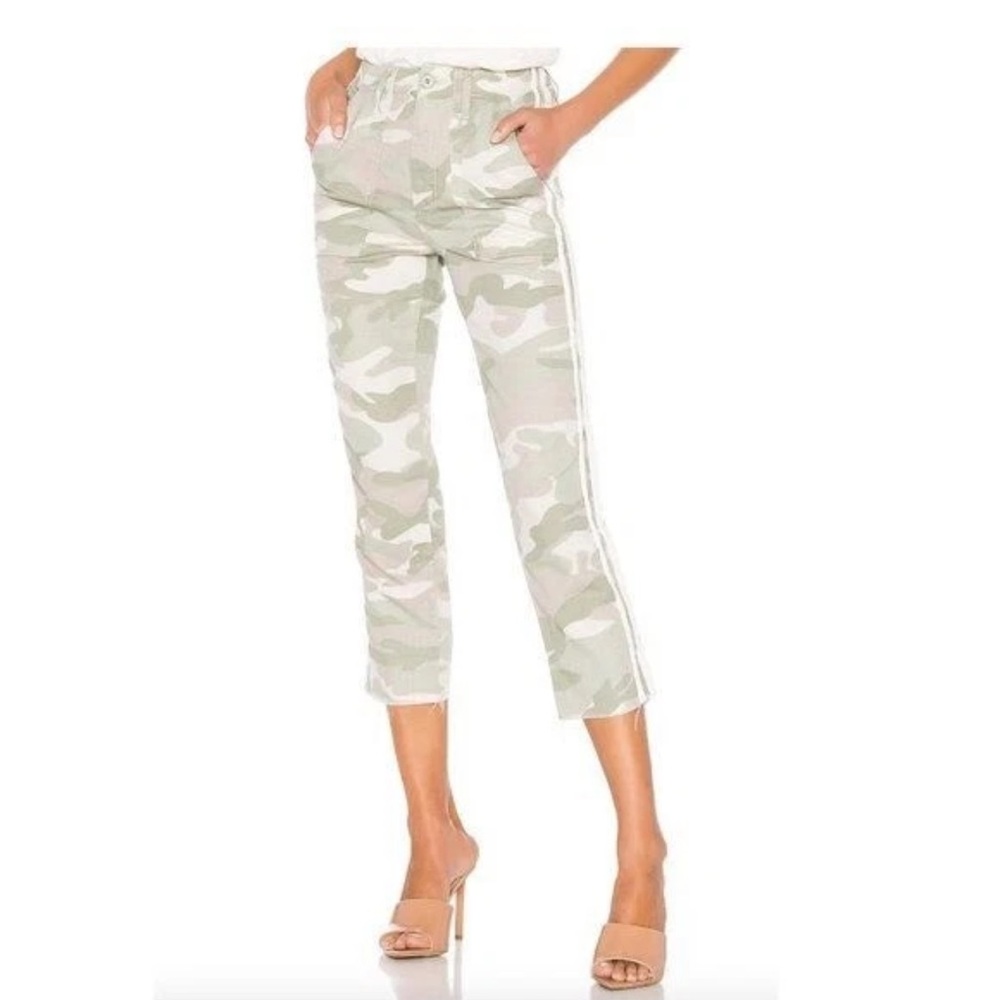 MOTHER | The Shaker Chop Crop Fray Camo Jeans (L)